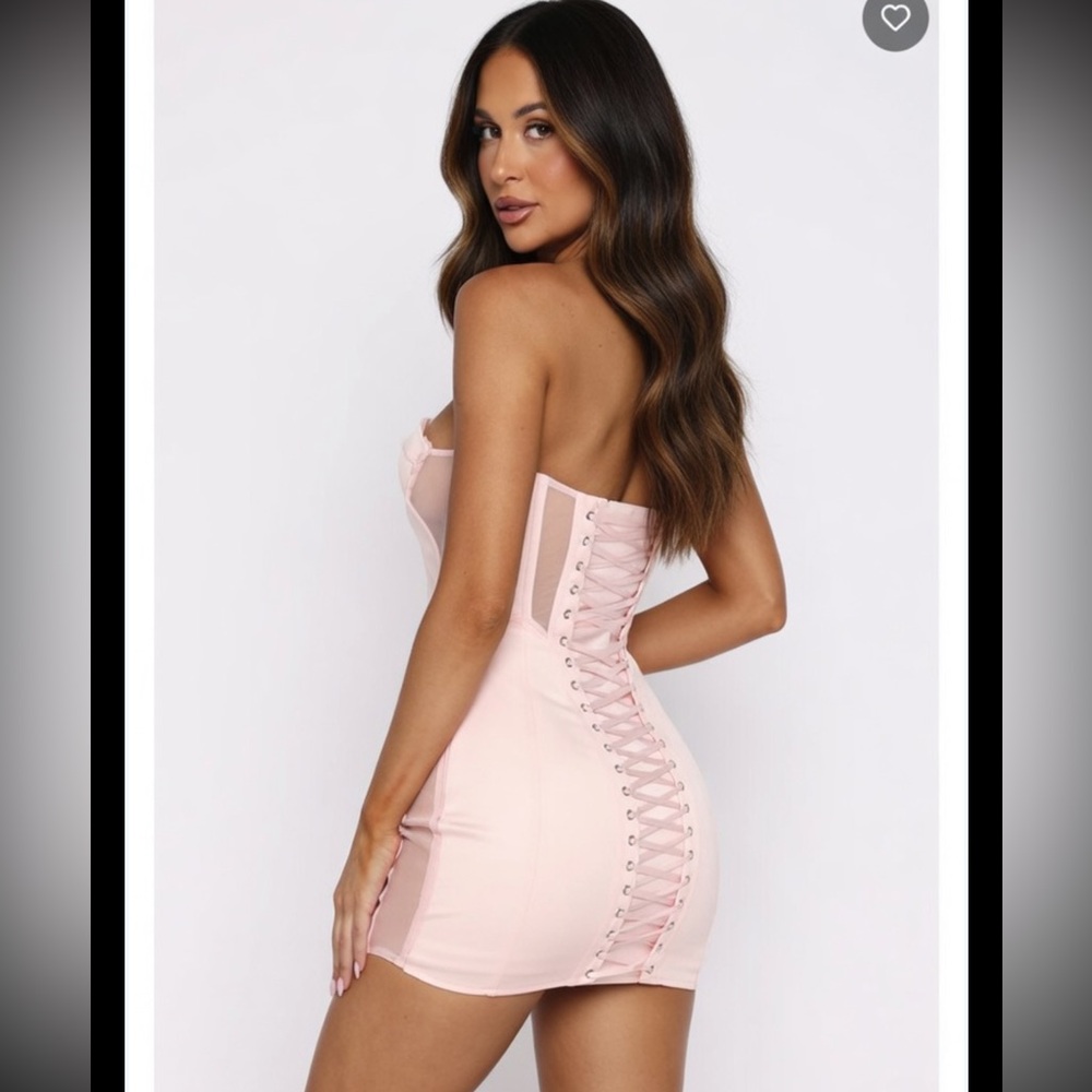 White Fox Park Avenue Princess Mini Dress Baby Pink US6 $85 - Picture 3 of 11